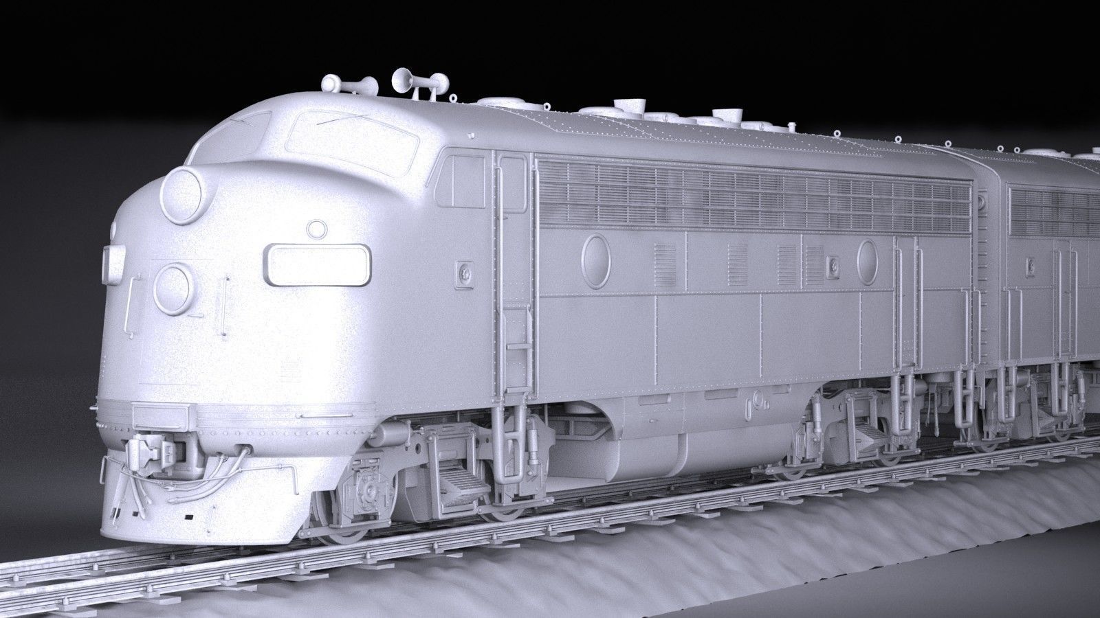 Santa Fe Super Chief Train 3D model_14