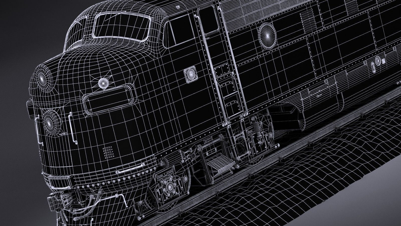 Santa Fe Super Chief Train 3D model_16