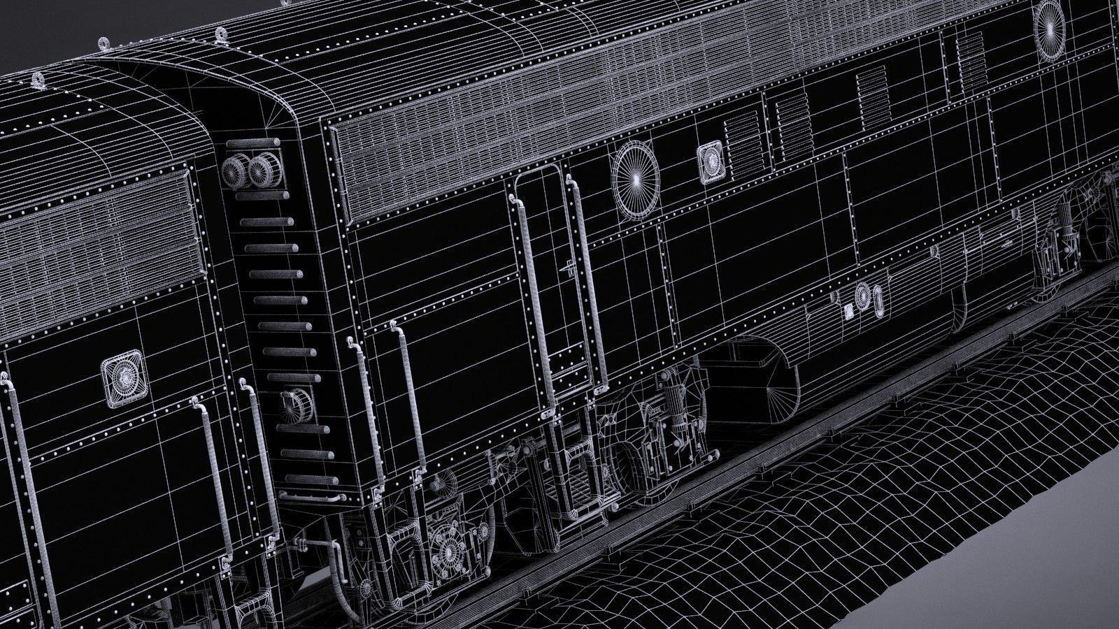 Santa Fe Super Chief Train 3D model_18