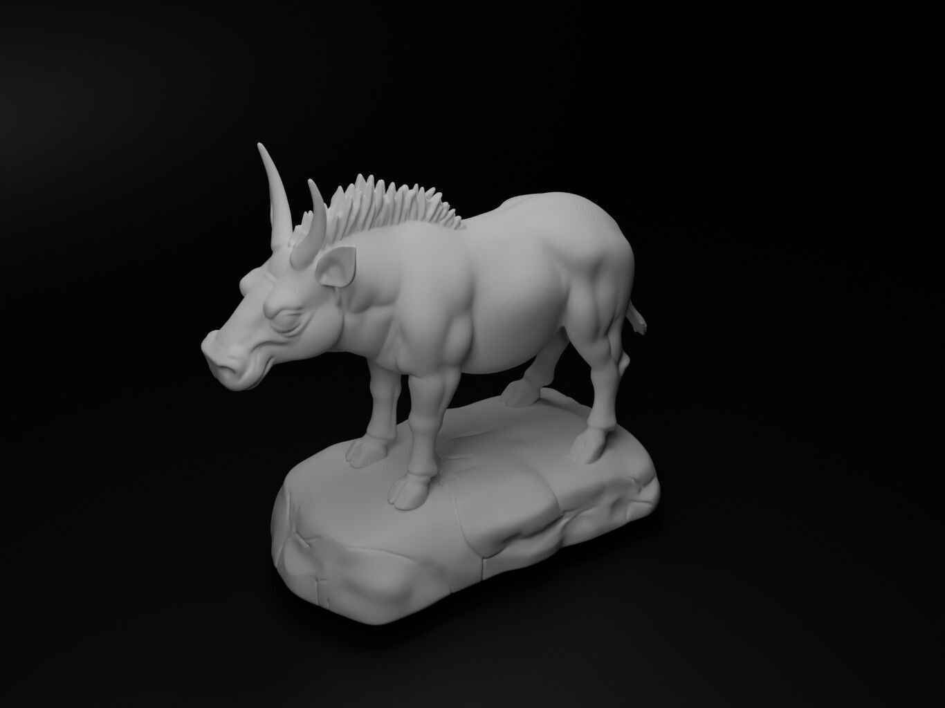 Tapir Animal Figure 3D print model_2