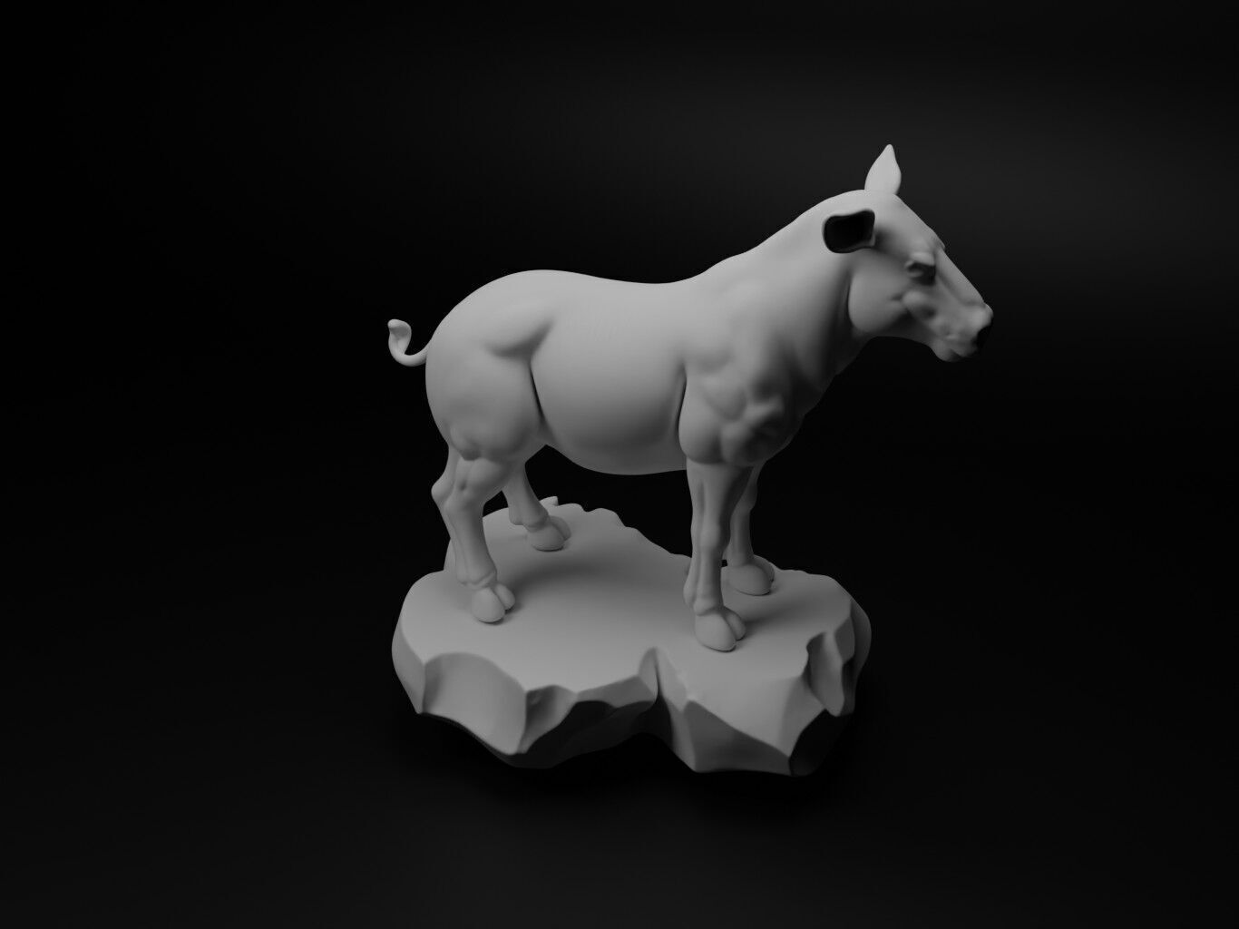 Tapir Animal Figure 3D print model_1