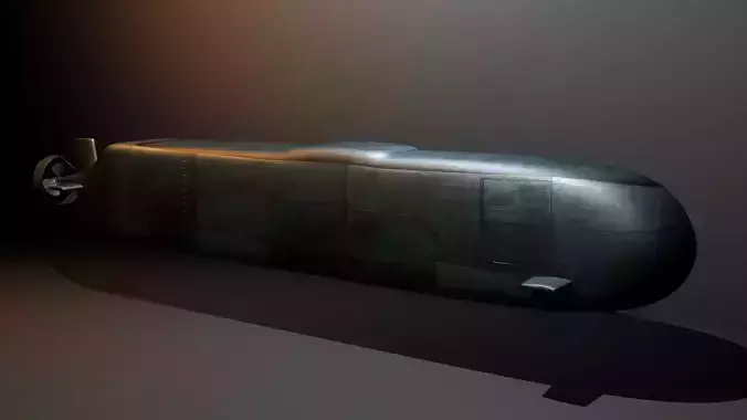 Military Mini Sub 3D model