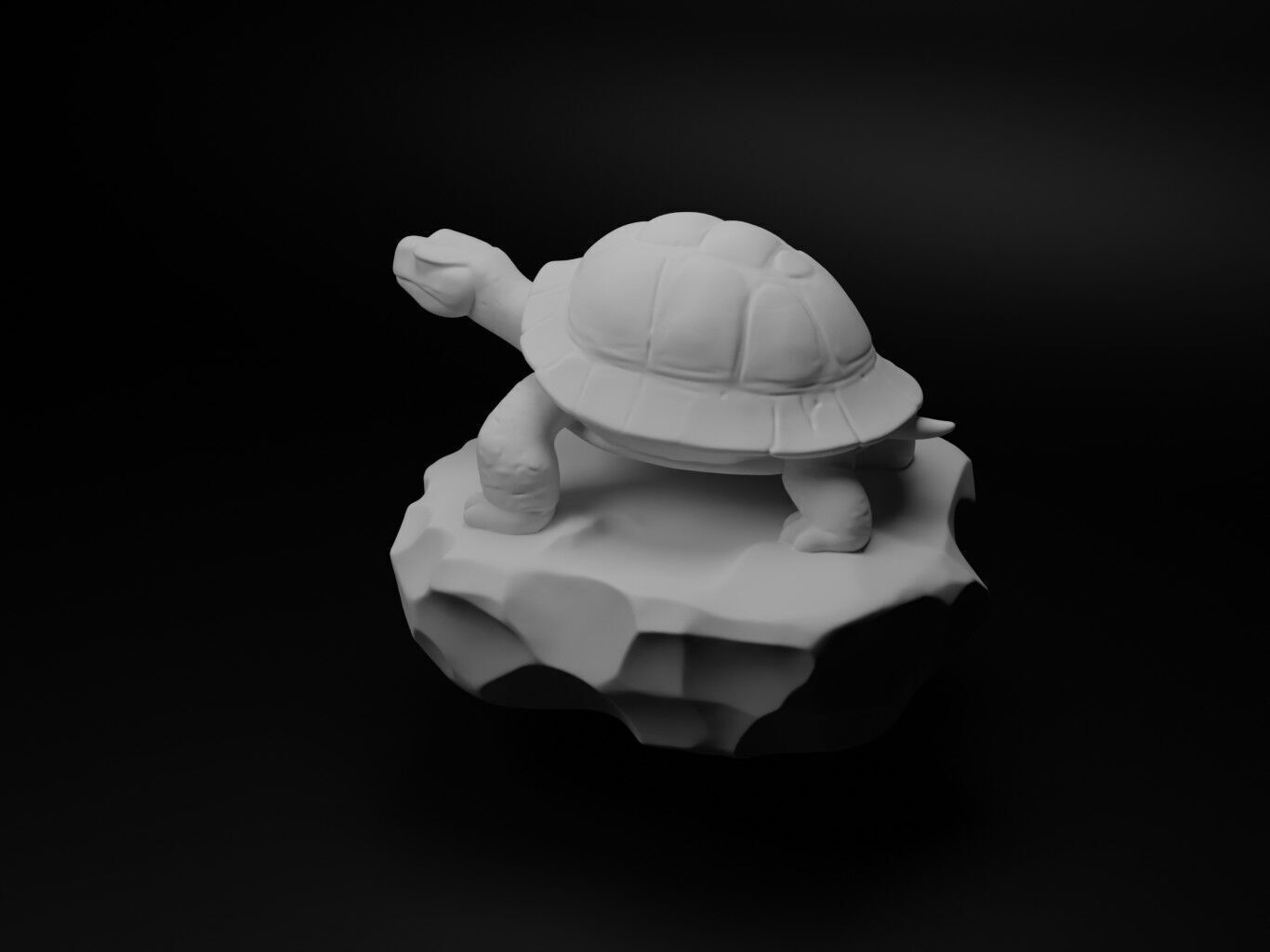 Turtle Animal Figure 3D print model_1