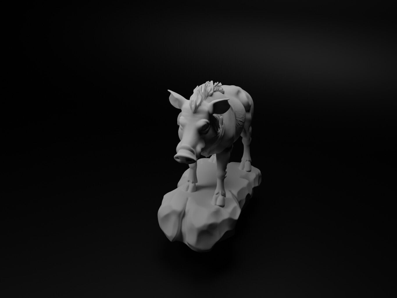 Wild boar Animal Figure 3D print model_1