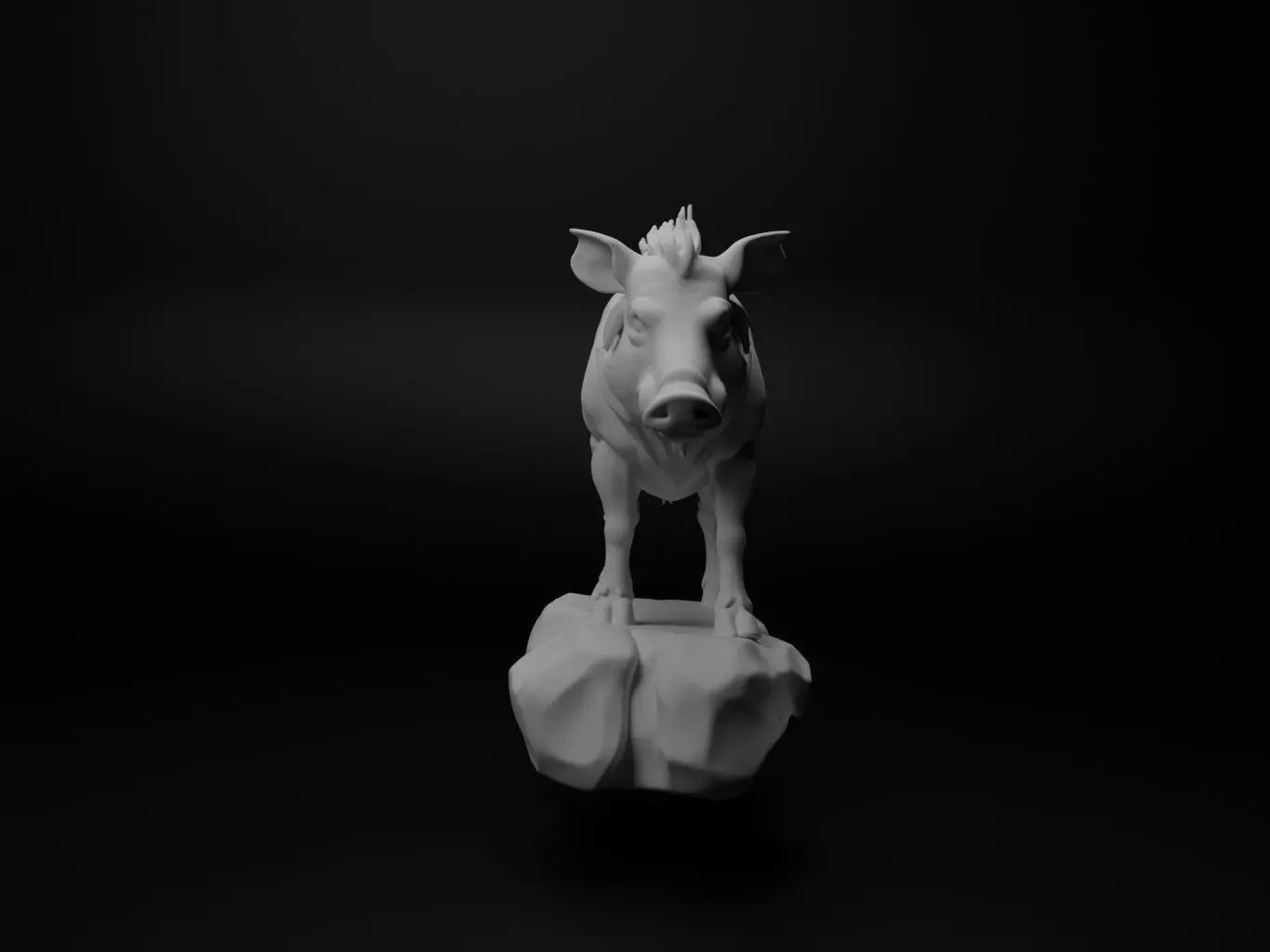 Wild boar Animal Figure 3D print model_0
