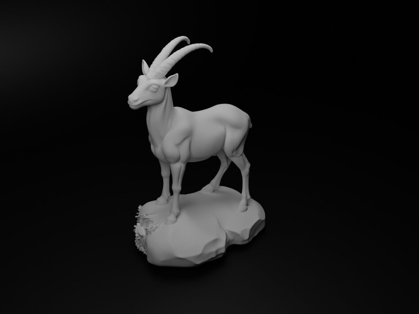 Wild goat Animal Figure 3D print model_2