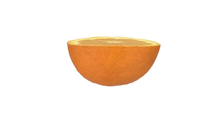 Half Of Orange Fruit 3D model 6