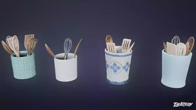 SUBURBS - Kitchen Set 01 - LOW POLY AND NANITE