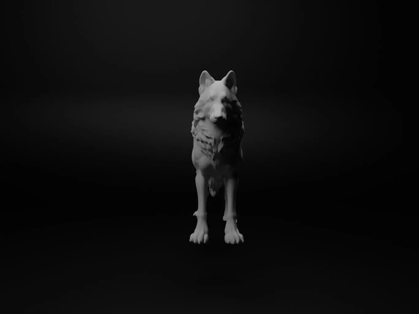 Wolf Animal Figure 3D print model_0