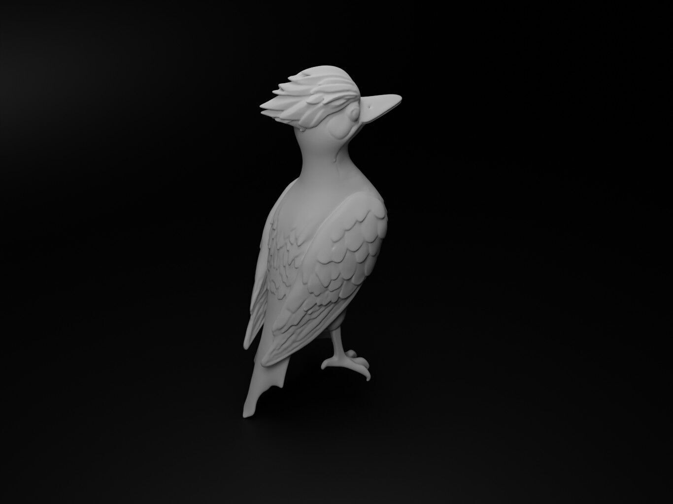 Woodpecker Animal Figure 3D print model_2