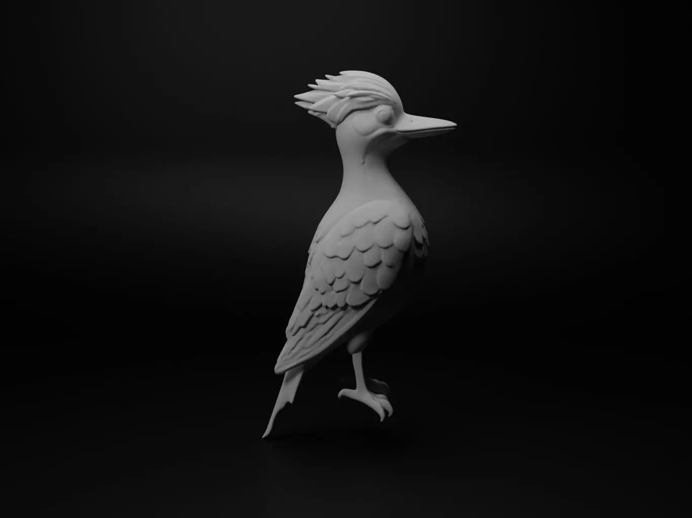 Woodpecker Animal Figure 3D print model_0