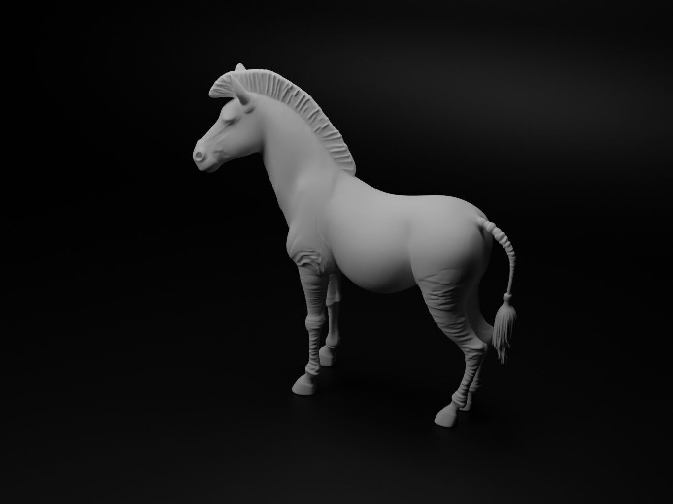 Zebra Animal Figure 3D print model_1