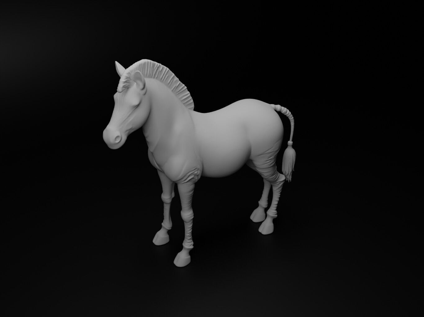 Zebra Animal Figure 3D print model_2