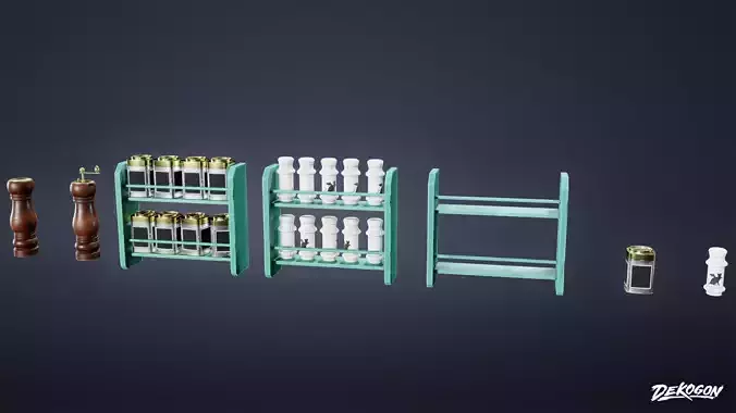 SUBURBS - Kitchen Set 02 - LOW POLY AND NANITE