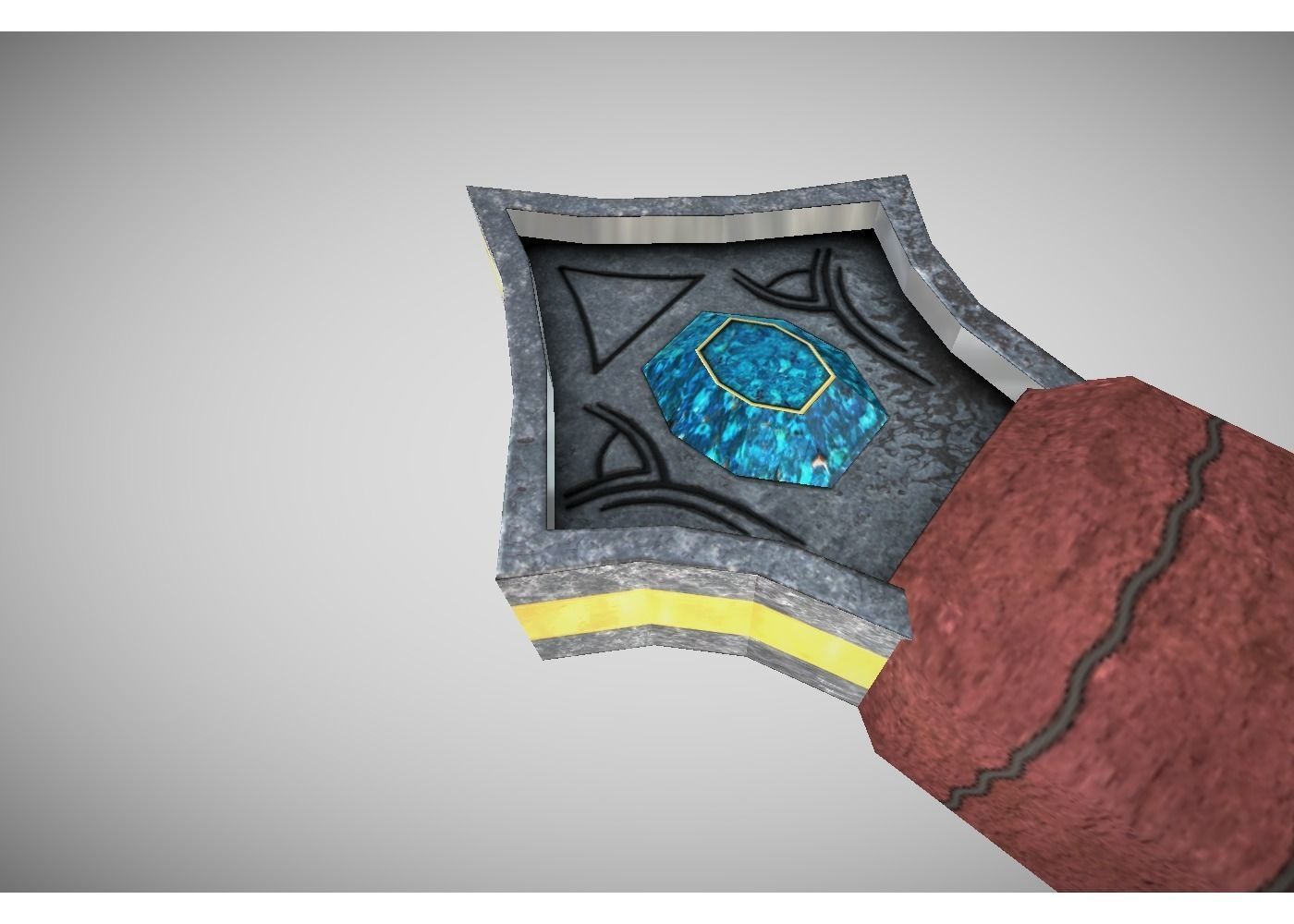 fantasy sword Free low-poly 3D model_7