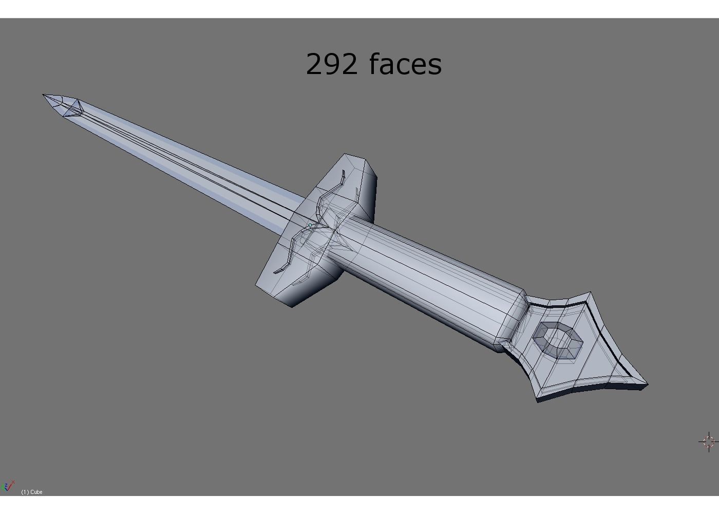 fantasy sword Free low-poly 3D model_8