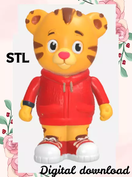 Daniel tiger inspired character party decor cake topper  3D print model_0