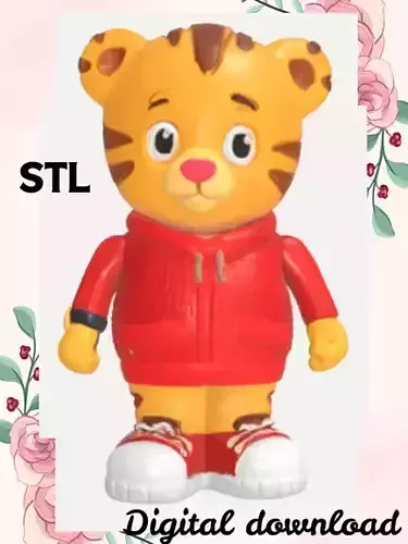 Daniel tiger inspired character party decor cake topper  3D print model