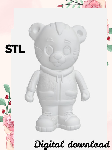 Daniel tiger inspired character party decor cake topper  3D print model_2