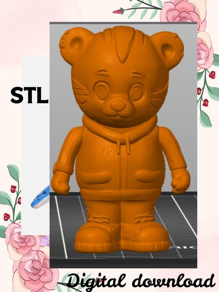 Daniel tiger inspired character party decor cake topper  3D print model_4