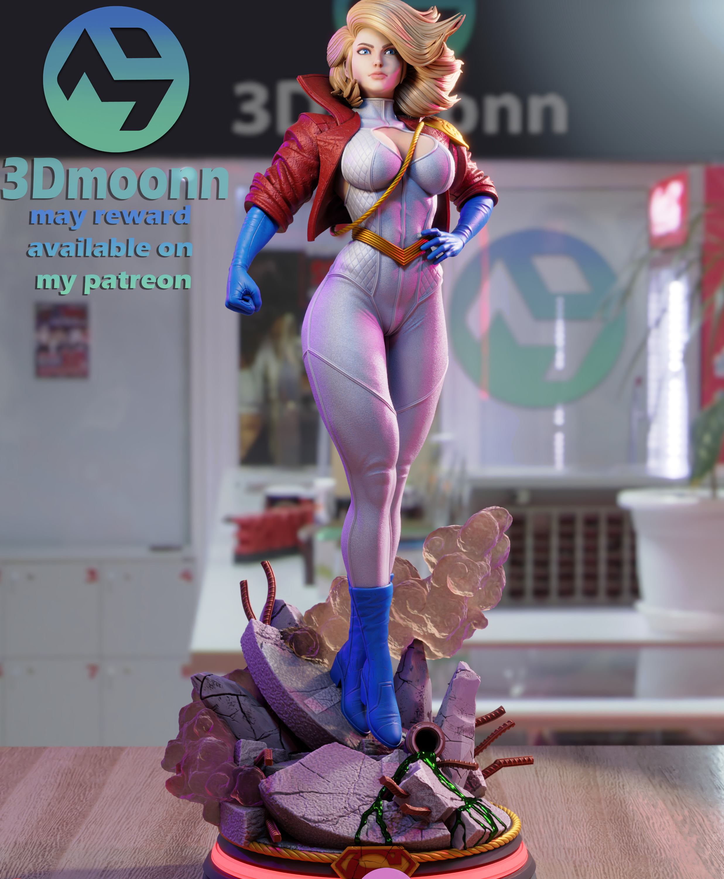 Power girl - Dc 3D print model_1