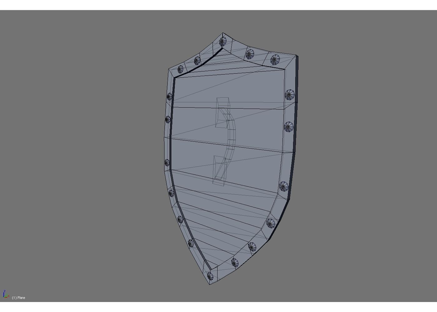 medieval wooden shield Free low-poly 3D model_4