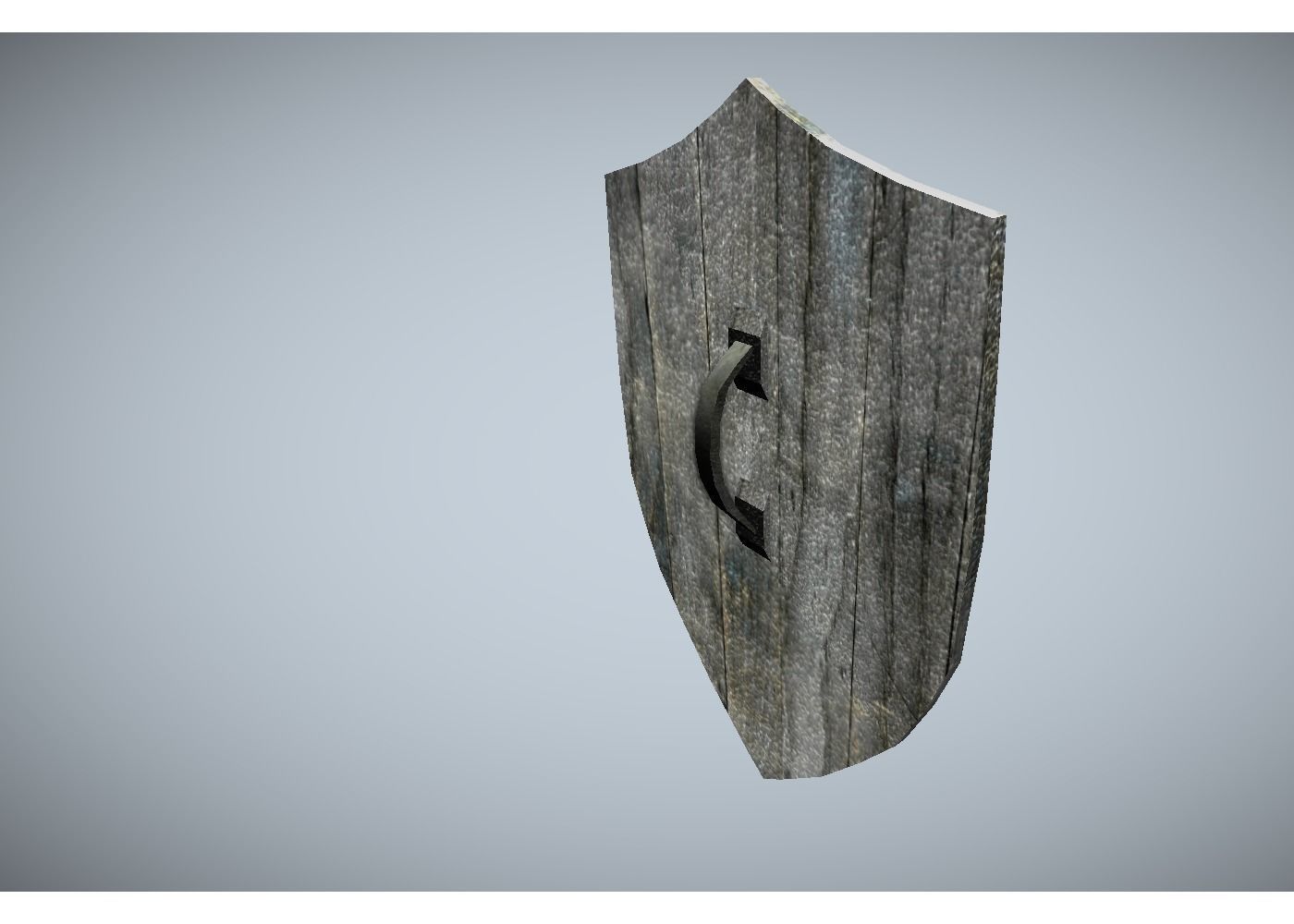 medieval wooden shield Free low-poly 3D model_2