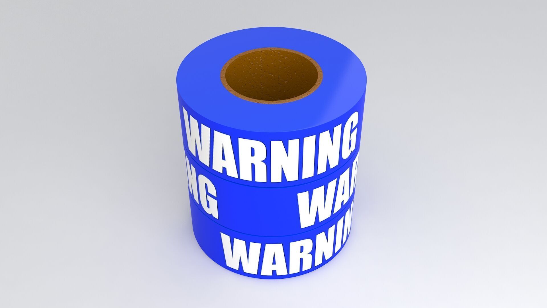 WARNING Tape Blue 3D model_6