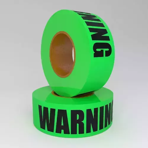 WARNING Tape Green
