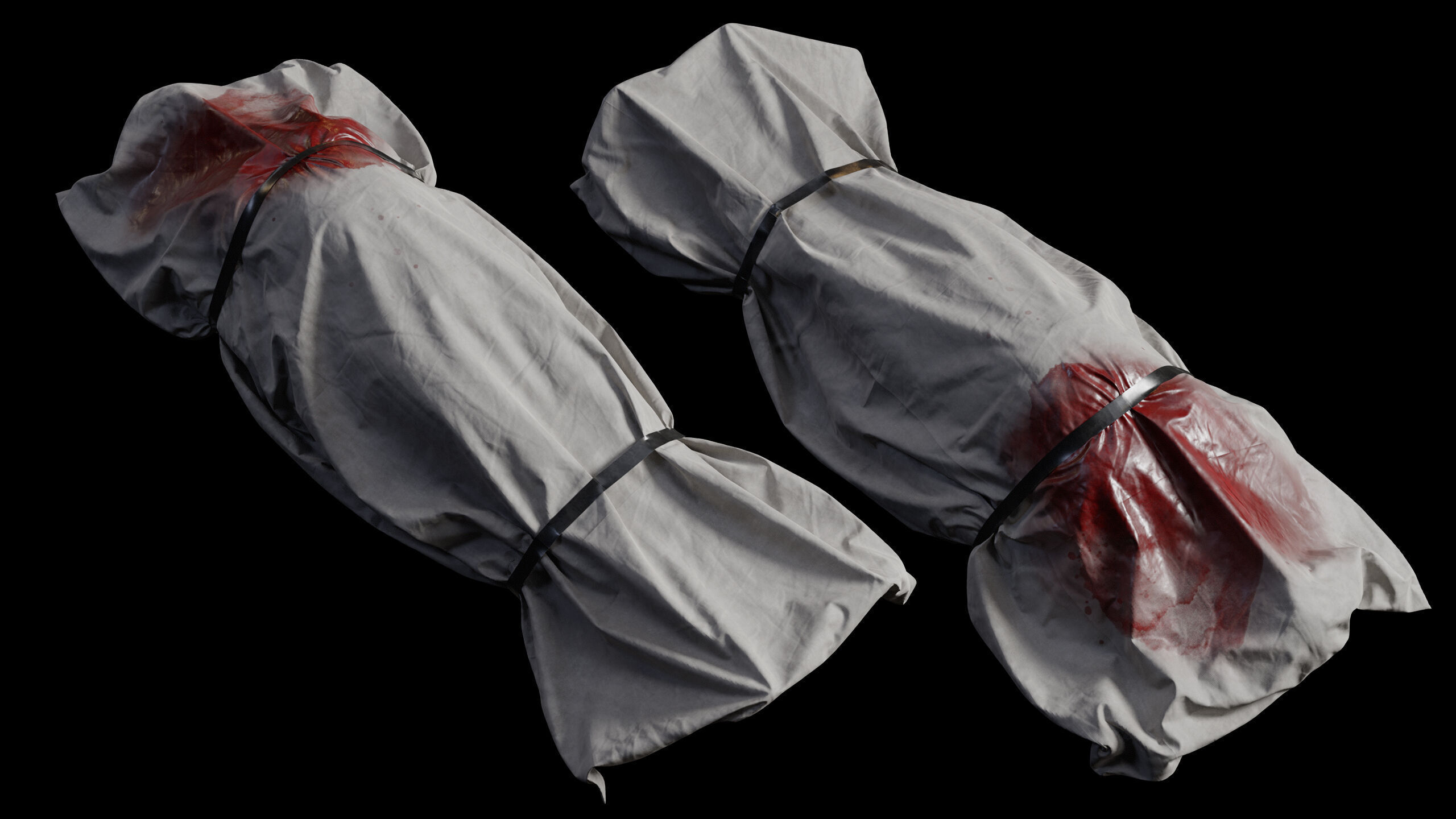 Covered Corpse 07 Low-Poly Low-poly 3D model_7