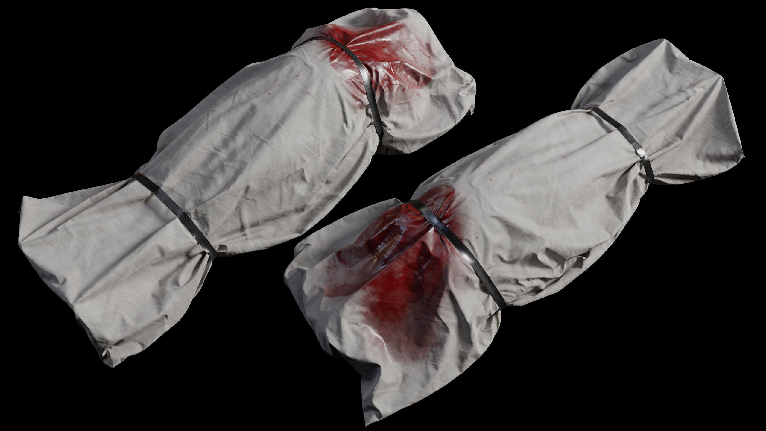 Covered Corpse 07 Low-Poly Low-poly 3D model_6