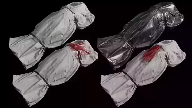 Covered Corpse 07 Low-Poly Low-poly 3D model