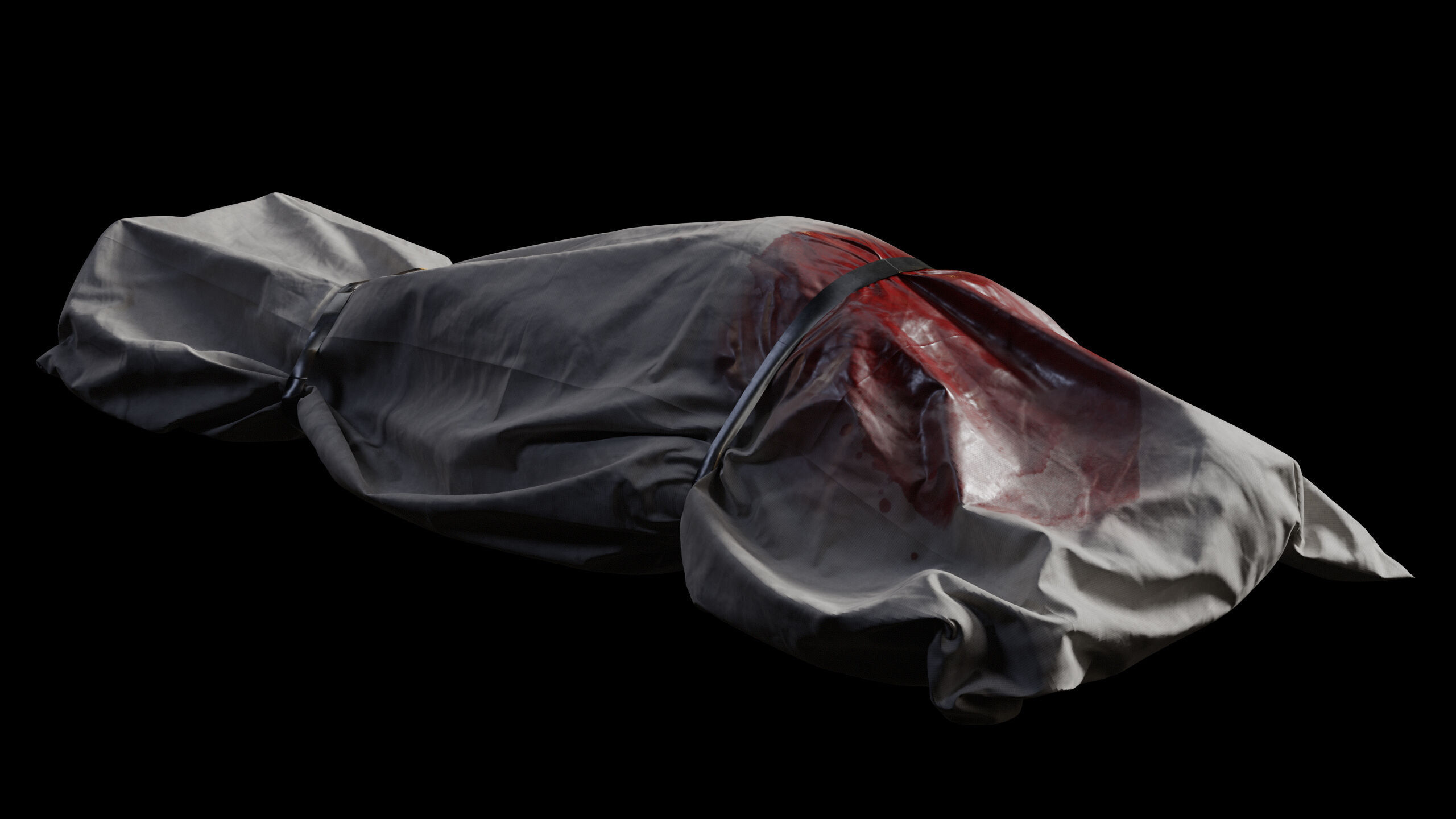 Covered Corpse 07 Low-Poly Low-poly 3D model_9
