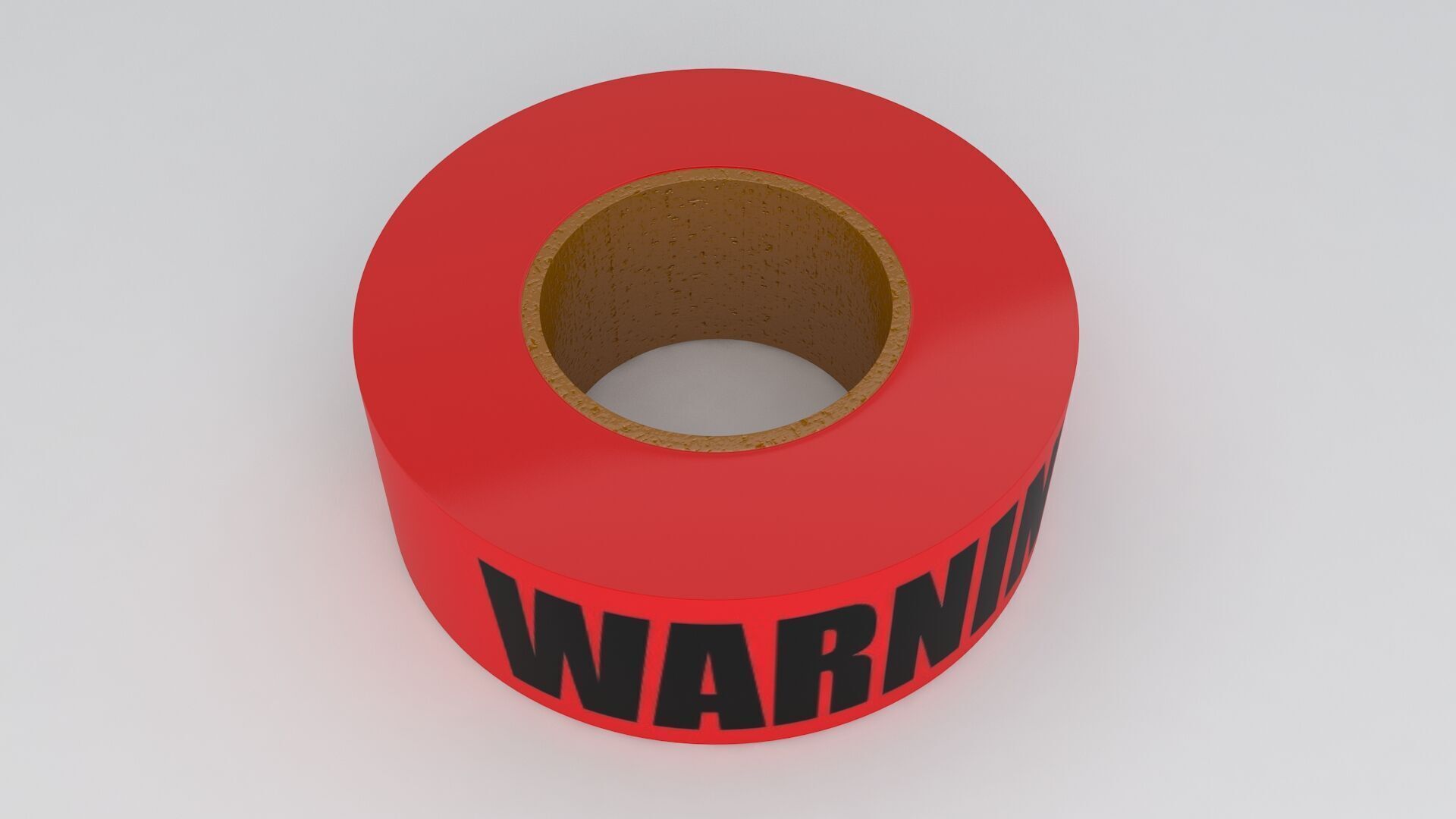 WARNING Tape Red 3D model_5