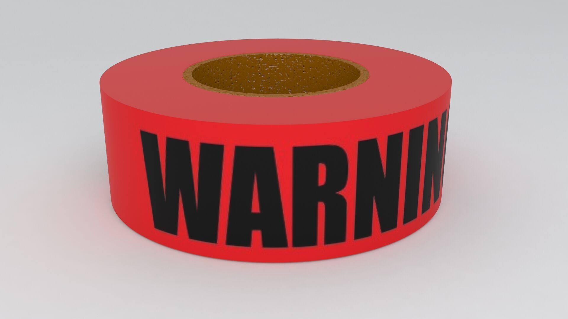 WARNING Tape Red 3D model_4
