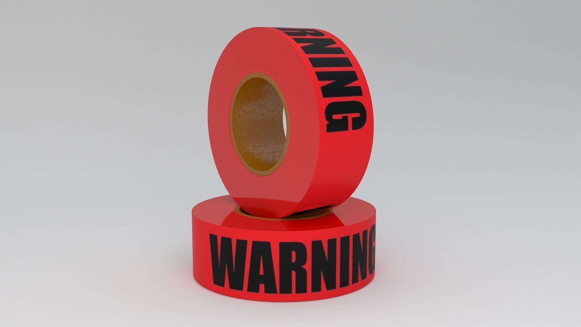 WARNING Tape Red 3D model_1