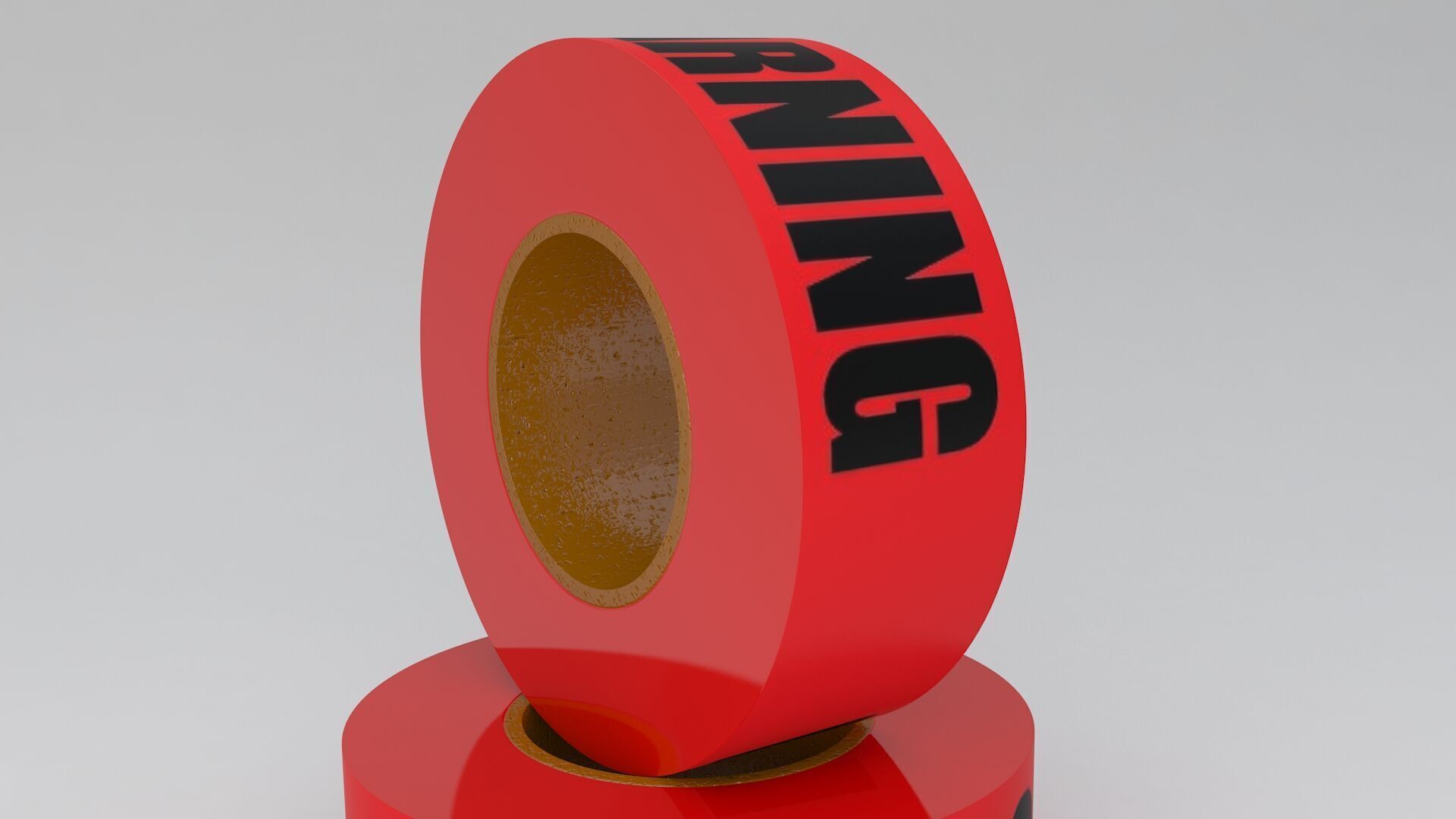 WARNING Tape Red 3D model_3