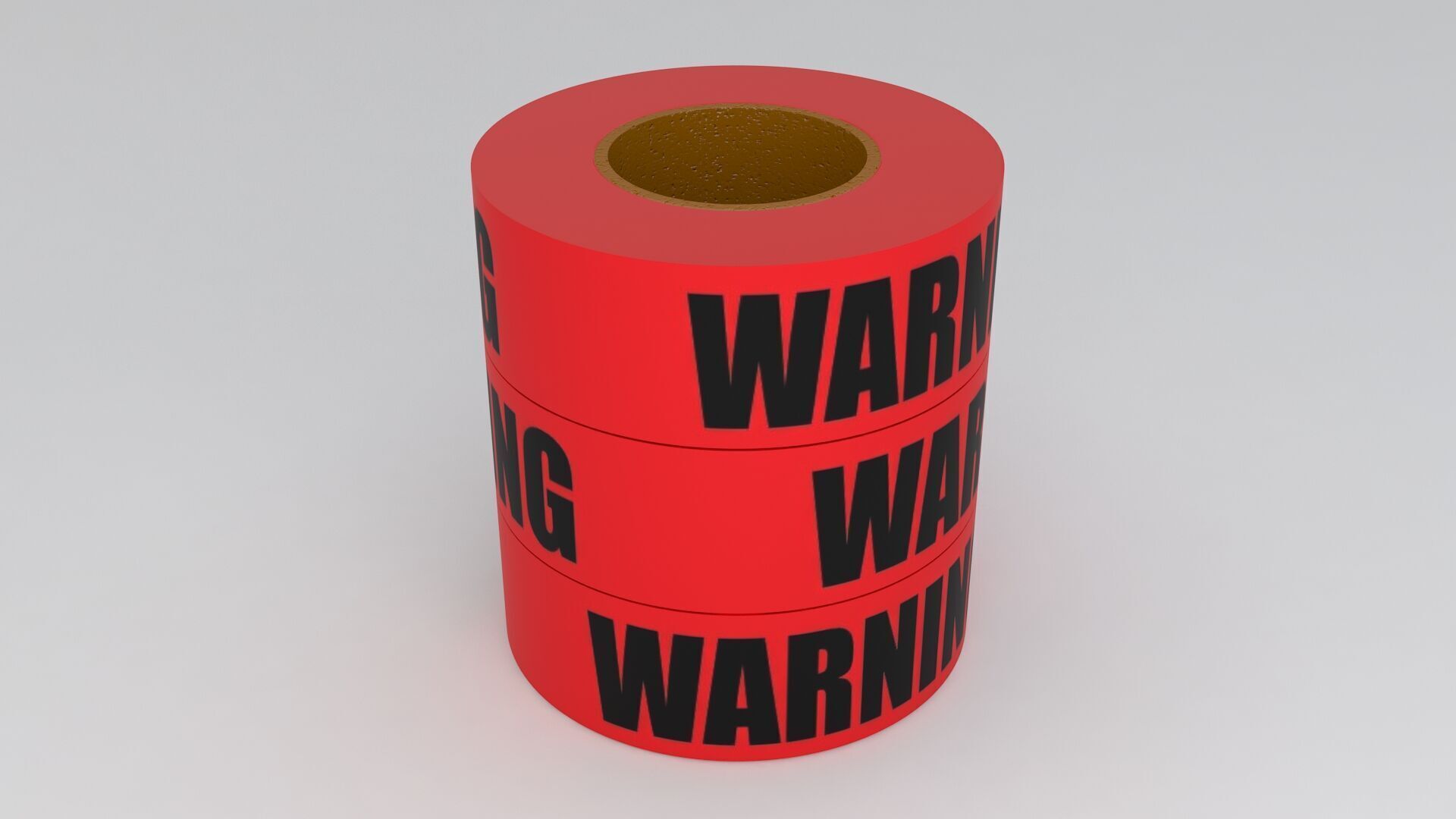 WARNING Tape Red 3D model_6