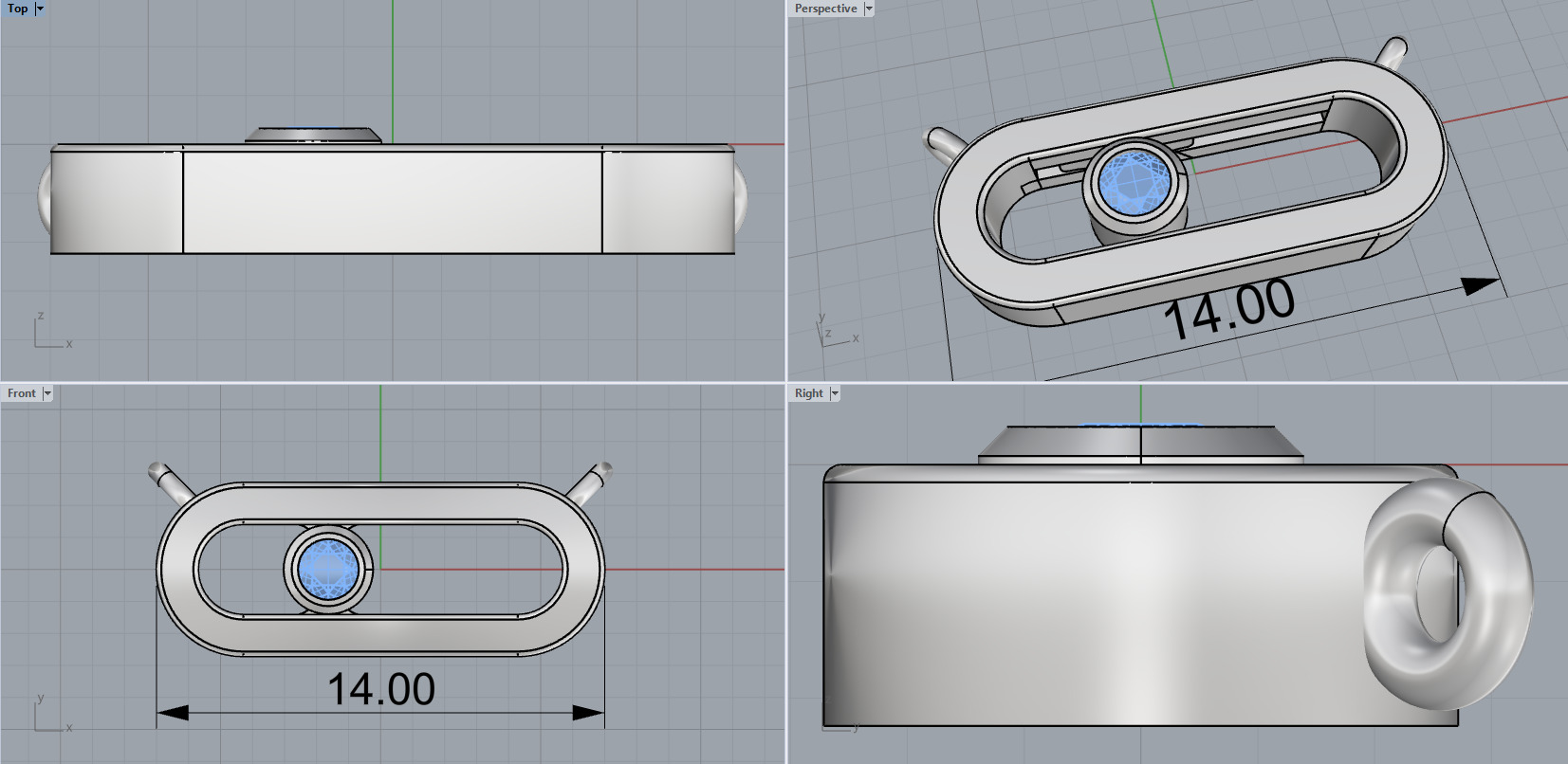 Messika Necklace Uno Pave 3D print model_10