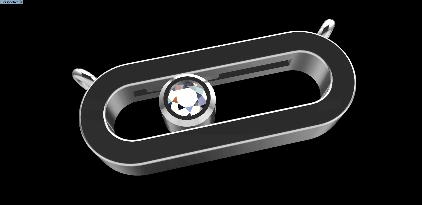 Messika Necklace Uno Pave 3D print model_1