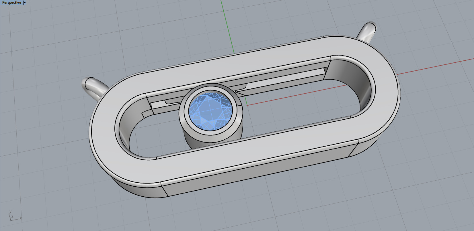 Messika Necklace Uno Pave 3D print model_6