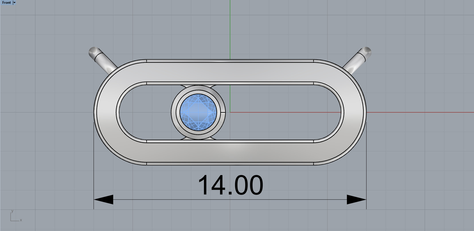 Messika Necklace Uno Pave 3D print model_8