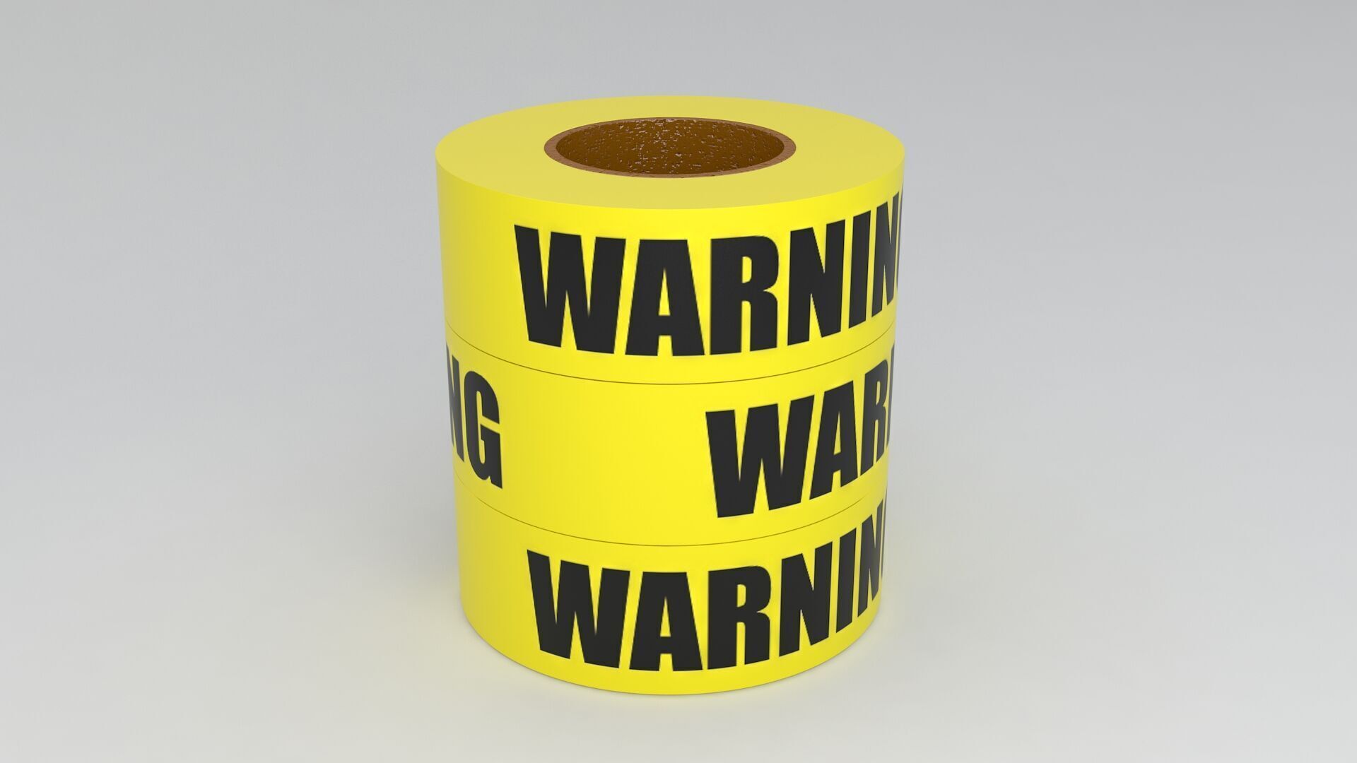 WARNING Tape Yellow 3D model_6