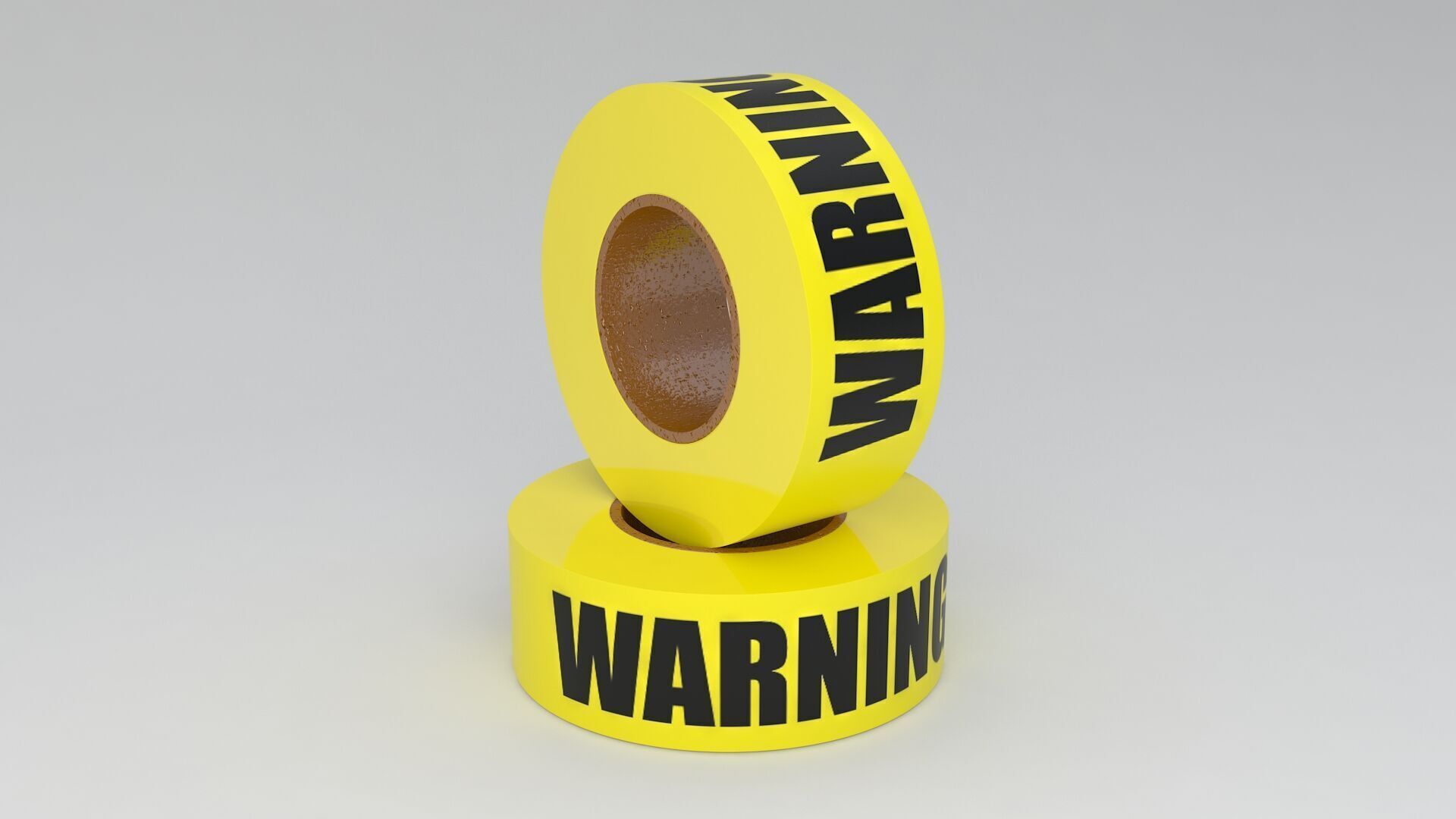 WARNING Tape Yellow 3D model_1