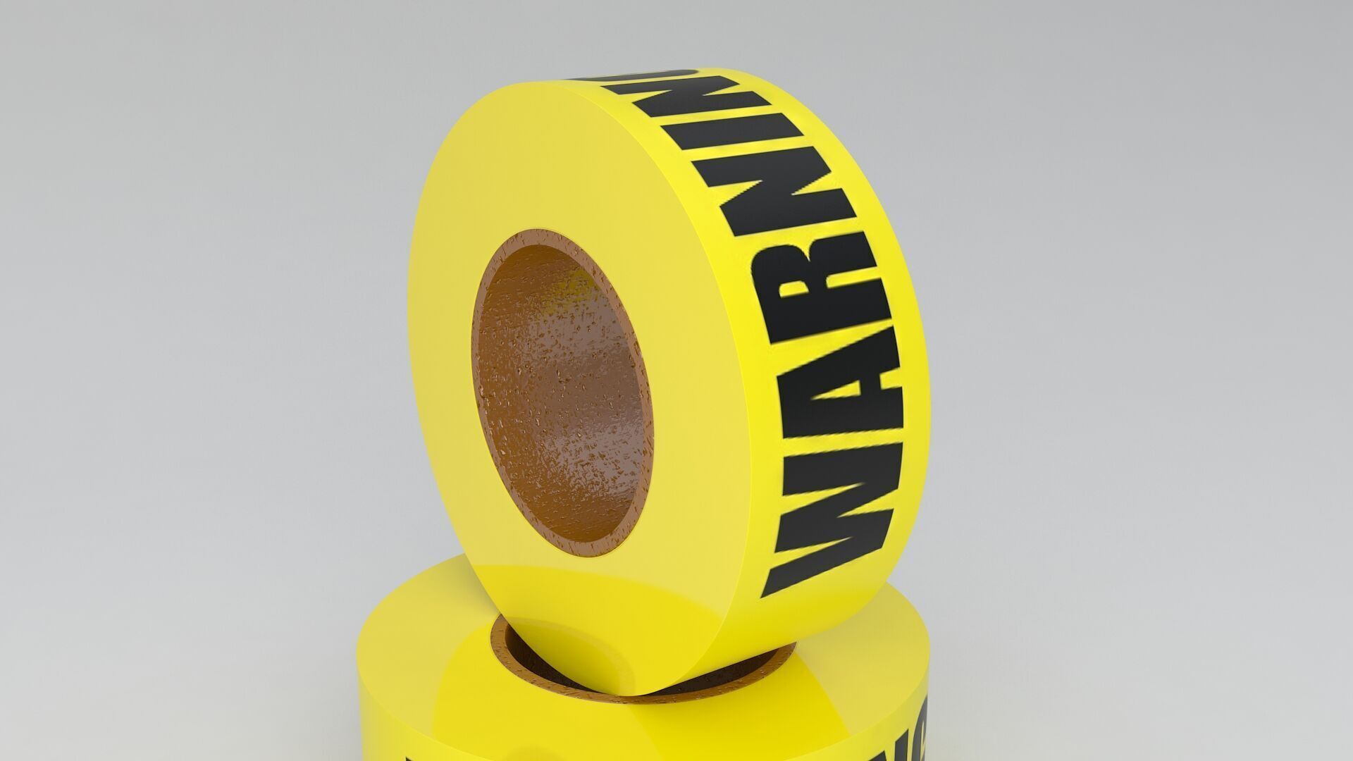 WARNING Tape Yellow 3D model_3