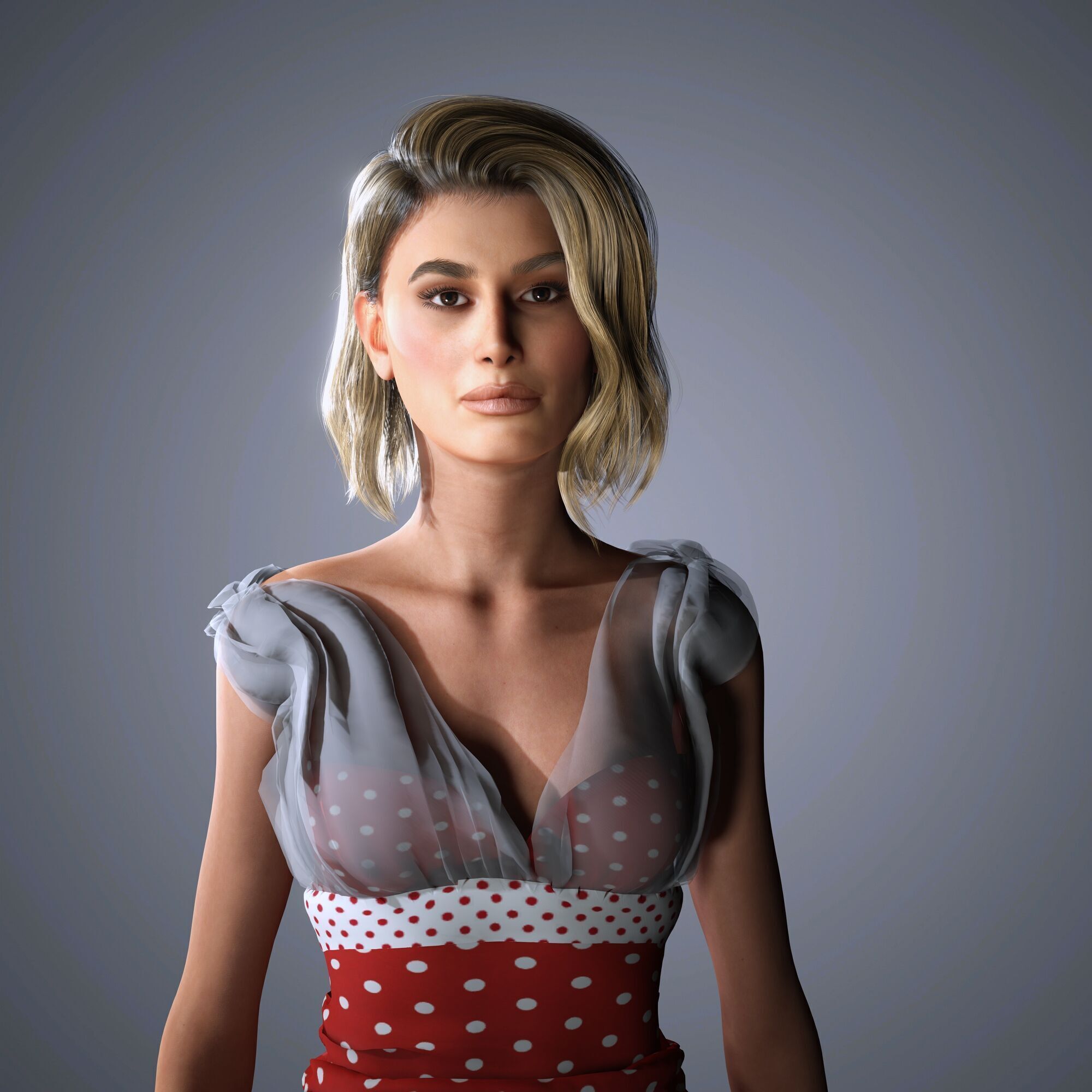 Hailey Bieber Character 3D Model Low-poly 3D model_6