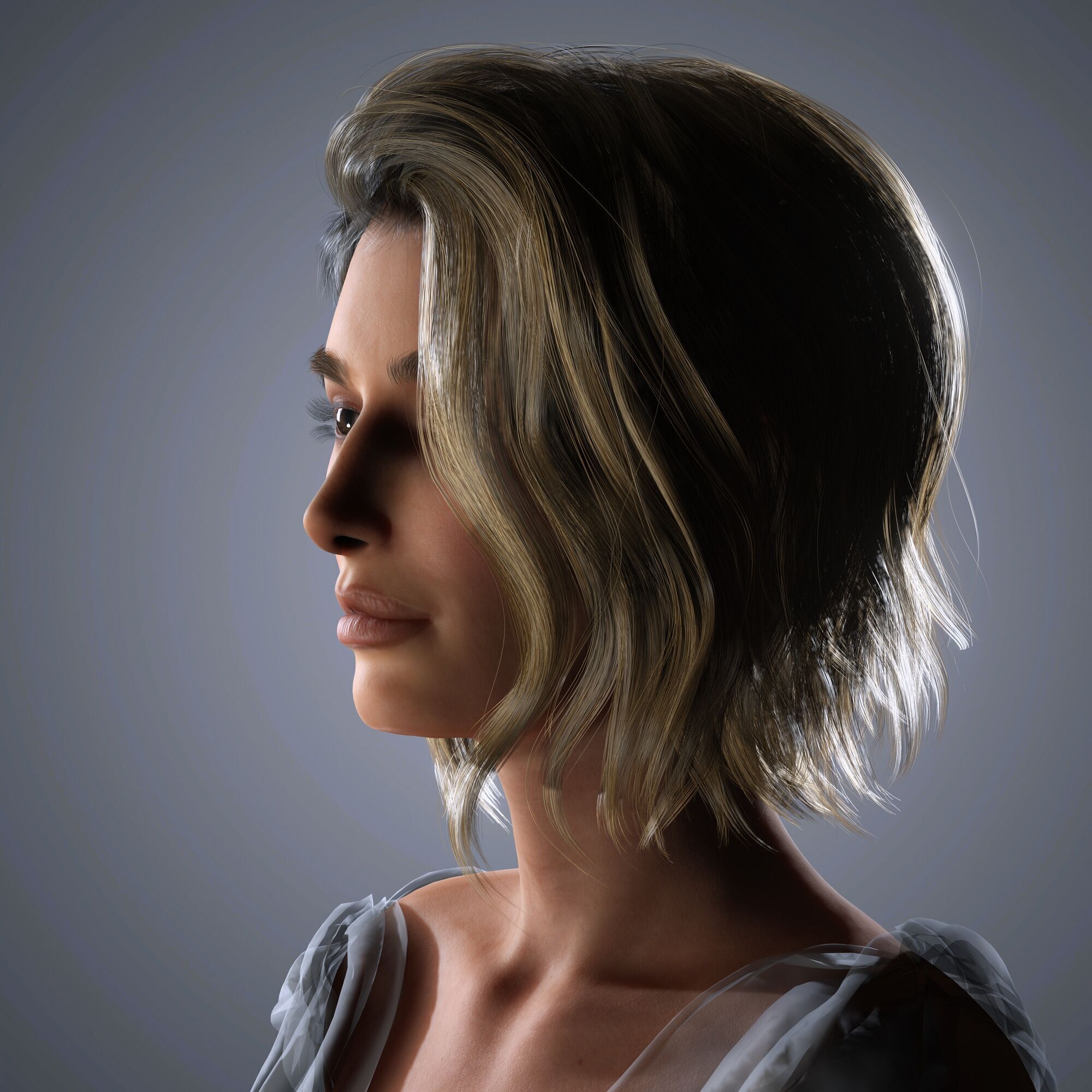 Hailey Bieber Character 3D Model Low-poly 3D model_2