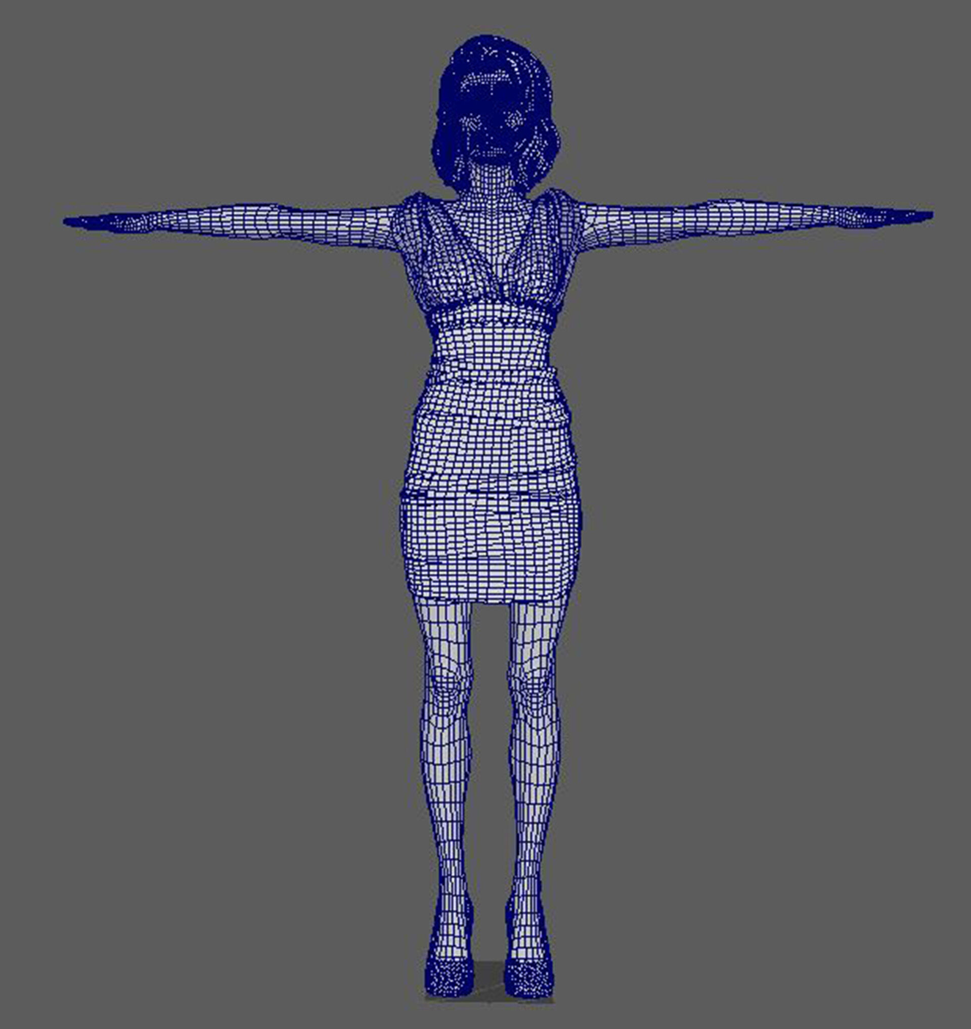 Hailey Bieber Character 3D Model Low-poly 3D model_20