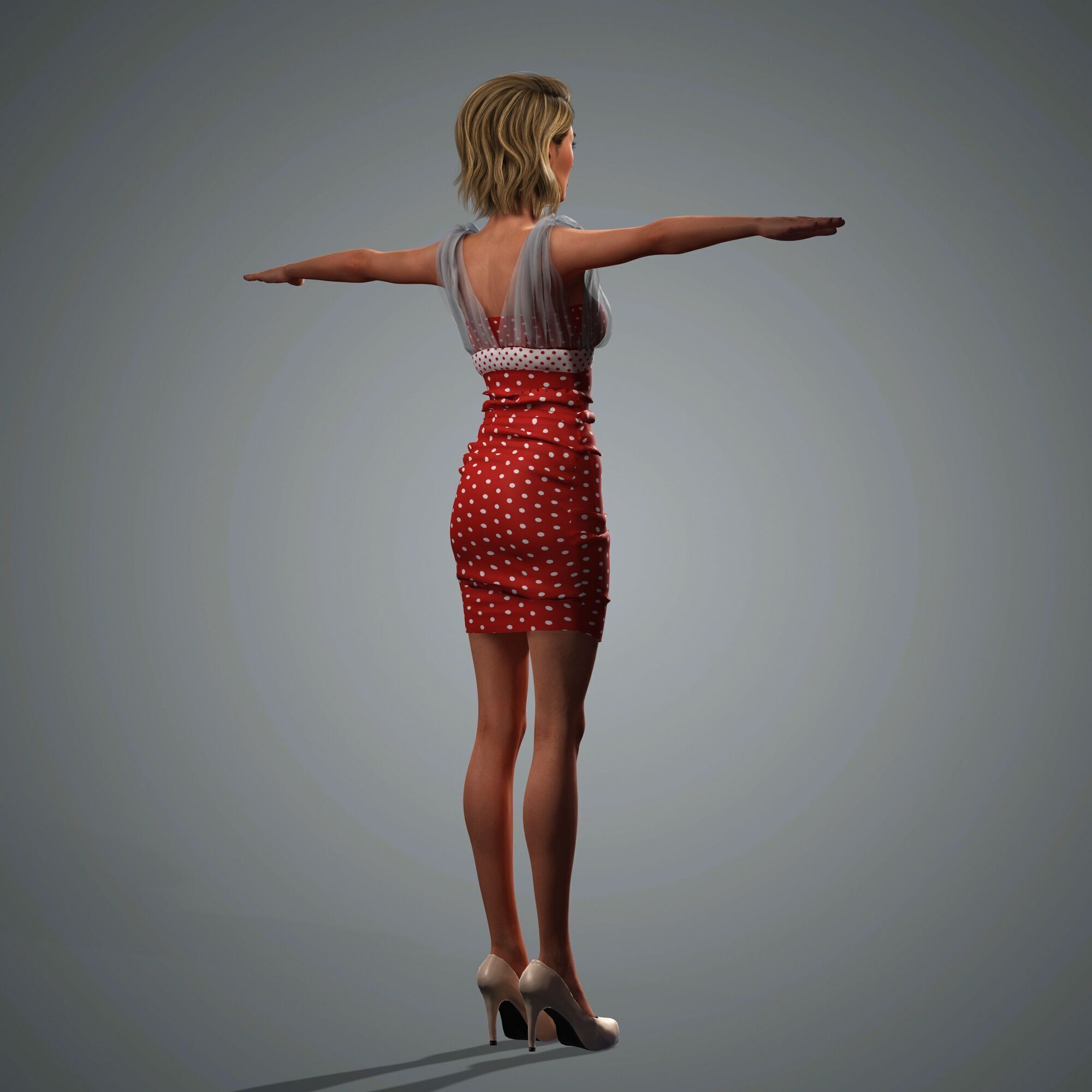 Hailey Bieber Character 3D Model Low-poly 3D model_14