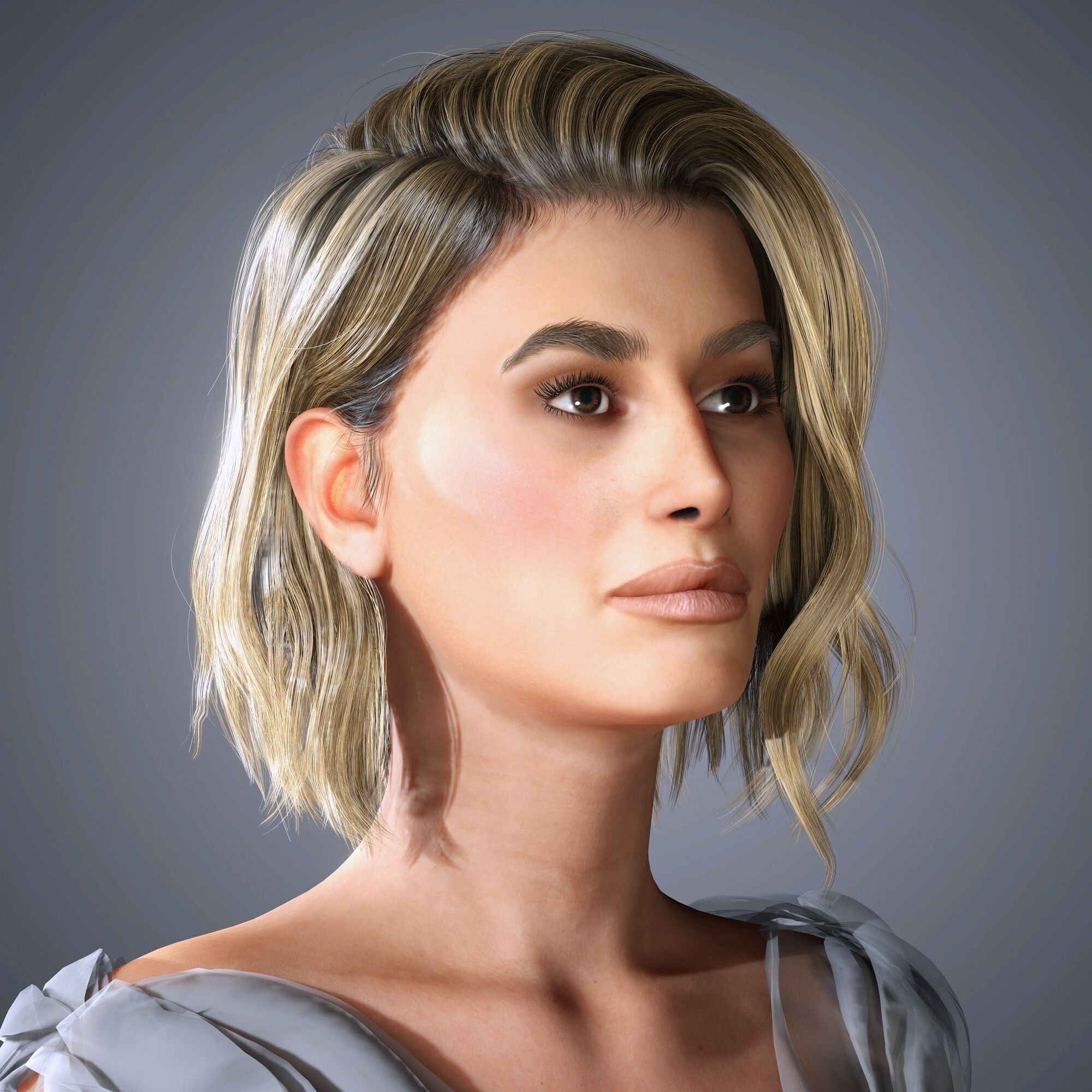 Hailey Bieber Character 3D Model Low-poly 3D model_5